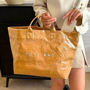 Waterproof Tan Tote Bag 🙈🙉🙊